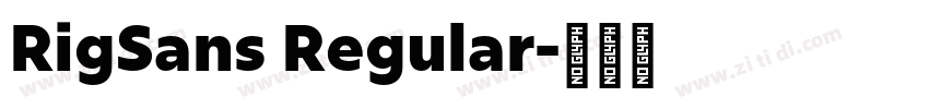 RigSans Regular字体转换 RigSans Regular字体转换